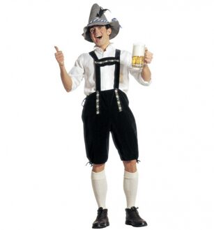 Widmann Oktoberfest Voordelige Groene Lederhose 52 (L) - Carnavalsbroeken