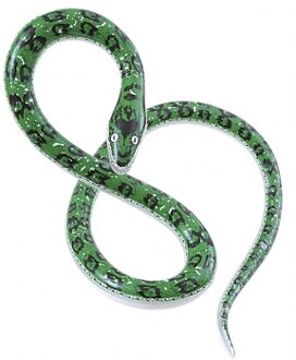Widmann Opblaasbare decoratie slang - 152 cm - groen - thema feestversiering