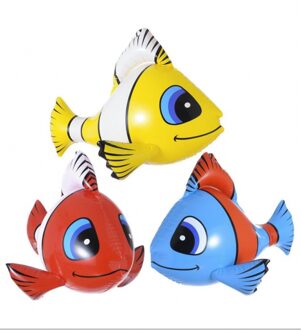 Widmann Opblaasbare decoratie vis - gekleurd - 60 cm - tropische versiering - hawaii feestje - strand