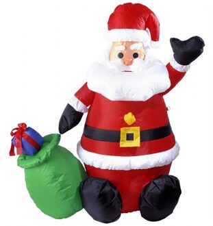 Widmann Opblaasbare Kerstman - 122 cm - met verlichting - opblaas kerstversiering Multi