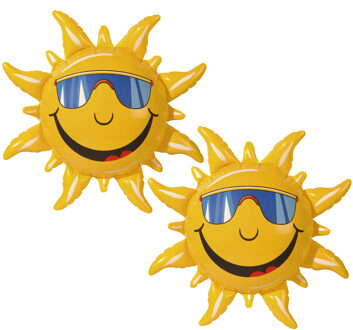 Widmann Opblaasbare zon - 5x - 60 cm - Hawaii/Tropisch thema feest decoratie