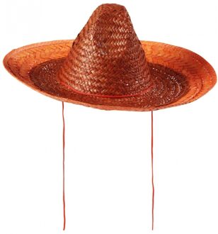 Widmann Oranje carnaval verkleed sombrero hoed 48 cm