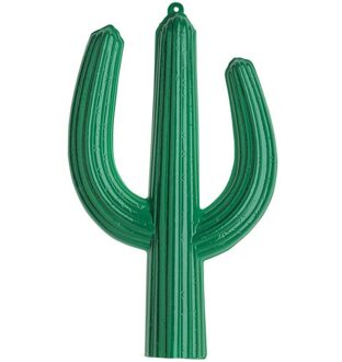 Widmann PVC Mexicaanse thema decoratie 3D cactus 62 x 37 cm - Feestdecoratievoorwerp