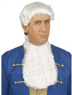 Widmann Rechter jabot - wit - kant - kraag - rechter verkleedaccessoires Multi