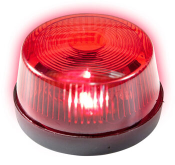 Widmann Rode politie LED zwaailamp/zwaailicht met sirene 7 cm Rood