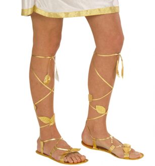 Widmann Romeinse gouden dames verkleed sandalen - Verkleedschoenen Goudkleurig