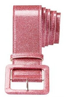 Widmann Roze glitter riem 120 cm
