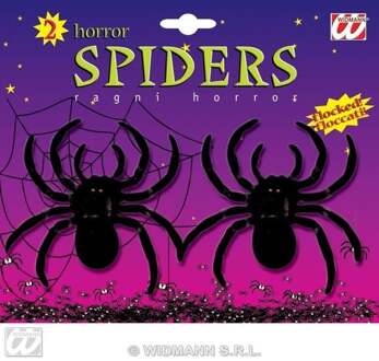 Widmann Set van twee Halloween spinnen - Decoratie > Decoratie beeldjes