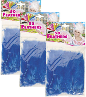 Widmann Sierveren - 150x - blauw - 17 cm - knutselveertjes - decoratie/hobbymateriaal