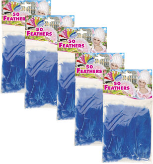 Widmann Sierveren - 250x - blauw - 17 cm - knutselveertjes - decoratie/hobbymateriaal