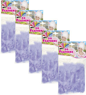 Widmann Sierveren - 250x - paars - 17 cm - knutselveertjes - decoratie/hobbymateriaal