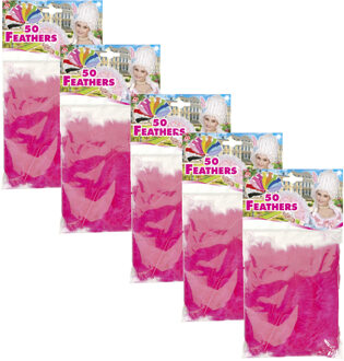 Widmann Sierveren - 250x - roze - 17 cm - knutselveertjes - decoratie/hobbymateriaal