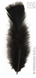 Widmann Sierveren - 50x - zwart - 17 cm - knutselveertjes - Verkleedveren