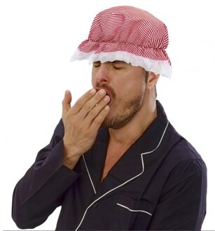 Widmann Slaapmuts - rood/wit - volwassenen - gestreept - verkleedmuts slaapmutsen Multi