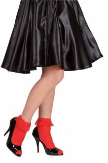 Widmann Sokken met rode kant randen - Accessoires > Panty's en kousen