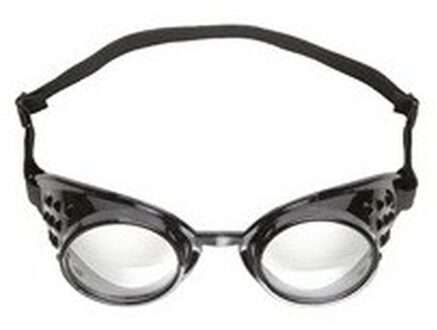 Widmann Steampunk verkleed bril - zwart - volwassenen - Carnaval - verkleed brillen