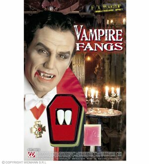 Widmann Vampier hoektanden - 2x st - neptanden - kunststof - gebit