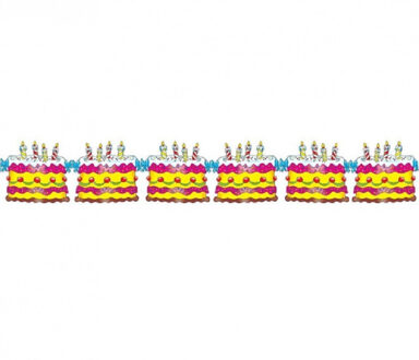 Widmann Verjaardag taart feest slinger verjaardag 3 meter Multi