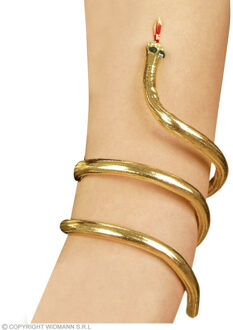 Widmann Verkleed armband slang Cleopatra - goud - Egypte thema party - Carnaval accessoires Goudkleurig