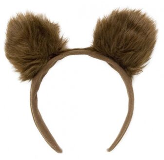 Widmann Verkleed Beren oren diadeem - bruin - pluche - carnaval verkleed oren - haarband