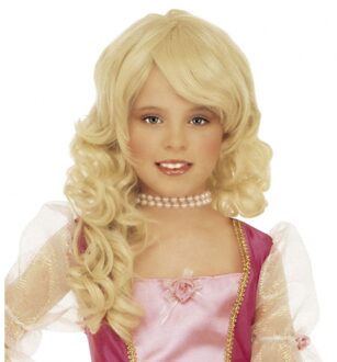 Widmann Verkleedpruik Prinses - kinderen - blond - prinsessen pruik