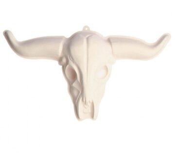 Widmann Western thema decoratie 3D pvc schedel stier 75 x 43 cm Multi