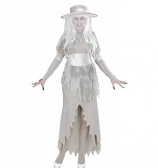 Widmann Wit spook dame kostuum voor vrouwen - XL - Volwassenen kostuums