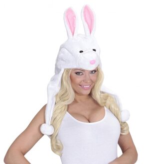 Widmann Witte konijnen muts voor volwassenen - Verkleedhoofddeksels Multikleur