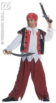 Widmann Zee piraat kostuum voor kinderen - 128 (5-7 jaar) - Kinderkostuums