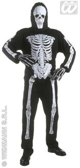 Widmann Zwart skeletkostuum voor kinderen - 140 (8-10 jaar) - Kinderkostuums