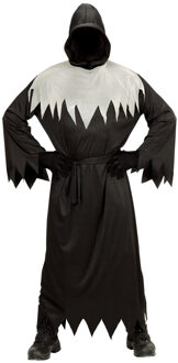 Widmann Zwarte en witte reaper outfit voor volwassenen - L - Volwassenen kostuums