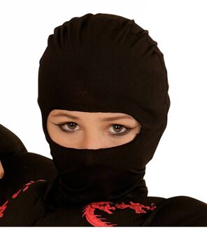 Widmann Zwarte ninja kap voor kinderen - Accessoires