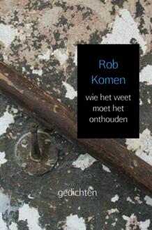 Wie Het Weet Moet Het Onthouden - (ISBN:9789402165616)