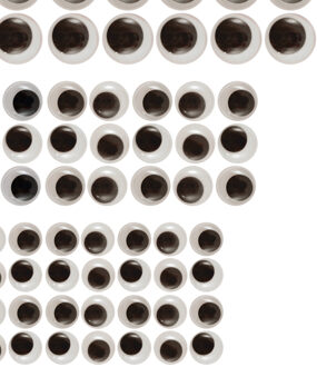 Wiebel oogjes - knutsel oogjes - bewegend - in 3 formaten - zak van 200x stuks