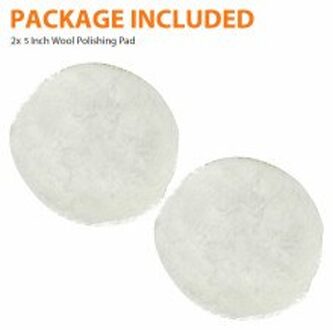 Wiel Auto Witte Polijsten Pad Wol 2Pcs 5  "Buffer Home Onderdelen Polijstmachine
