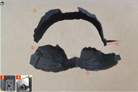 Wiel Splash Pad Montage Voor Grote Muur Wey P8 Oem: 5512110XKU47A 5512120XKU47A voorkant links