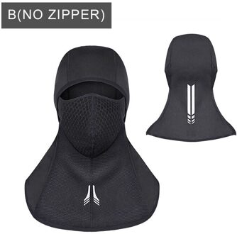 WIEL UP Fietsen Gezichtsmasker Cap Ski Fiets Thermische Fleece Balaclava Winter Fiets Gezichtsmasker Stofdicht kap Schaatsen Hoed Hoofddeksels B(nee ZIPPER)