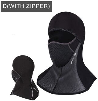 WIEL UP Fietsen Gezichtsmasker Cap Ski Fiets Thermische Fleece Balaclava Winter Fiets Gezichtsmasker Stofdicht kap Schaatsen Hoed Hoofddeksels D(met ZIPPER)