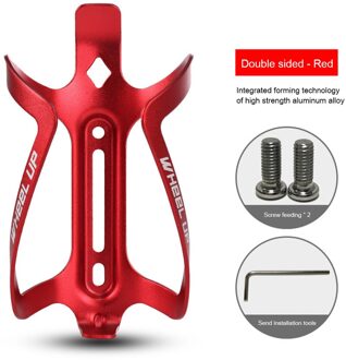 Wiel Up Mtb Fiets Bidonhouder Aluminium Fietsen Mountain Road Fiets Drank Cup Waterkoker Houder Beugel Met Gratis gereedschap rood