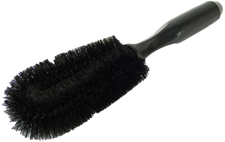 Wielborstel zwart 18 cm - Lakvriendelijke velgenborstel - Spaakborstel - Fiets/Auto borstel