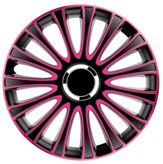 Wieldoppen 13 inch LeMans Zwart/Roze - ABS