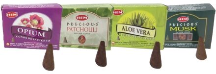 Wierook gezondheid met vier geuren 40 kegeltjes - Wierookstokjes