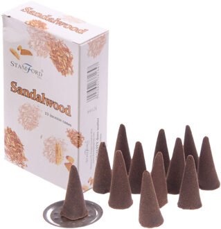 Wierook kegeltjes - geur sandelhout - cones - 15x stuks