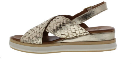 Wies kruisband vlecht | dames | maat: | leer Goud - 39