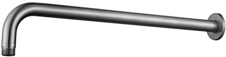 Wiesbaden 304 Douchearm met Muurbevestiging - Gebogen - Rond - 40cm - RVS