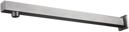 Wiesbaden 304 Douchearm met Muurbevestiging - Vierkant - 40cm - RVS