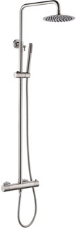 Wiesbaden 304 Thermostatische Regendoucheset - Opbouw - Geborsteld RVS