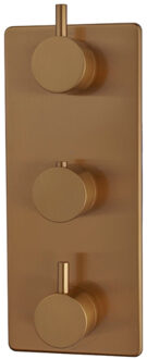 Wiesbaden Afbouwdeel Inbouwthermostaat 3-Weg Wiesbaden Geborsteld Brons Koper