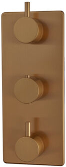 Wiesbaden Afbouwdeel Inbouwthermostaat 3-Weg Wiesbaden Geborsteld Brons Koper