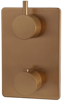 Wiesbaden Afbouwdeel Inbouwthermostaat Wiesbaden Caral 2-Weg Geborsteld Brons Koper